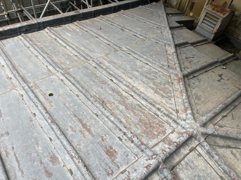 before lead roof repair